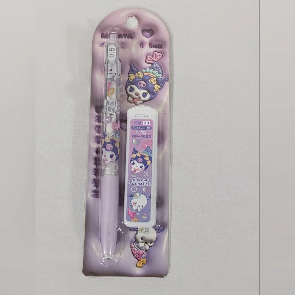 Kuromi Pochacco Mechanical Led Pencil With Led Refills , NEW, 0.5 mm